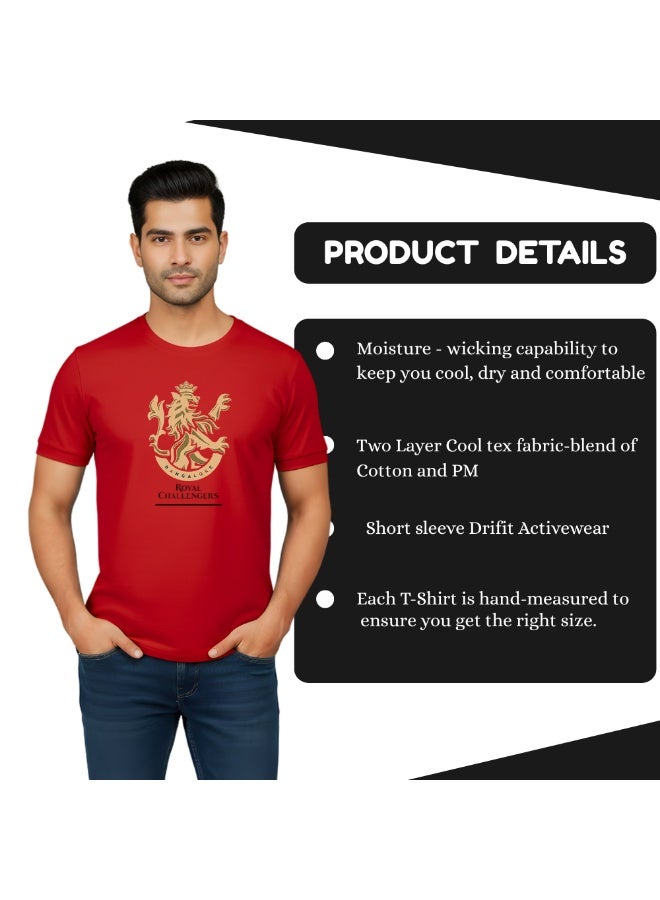Bangalore Cricket Fans Adult Round Neck Dryfit Tshirt For Men - Image 4