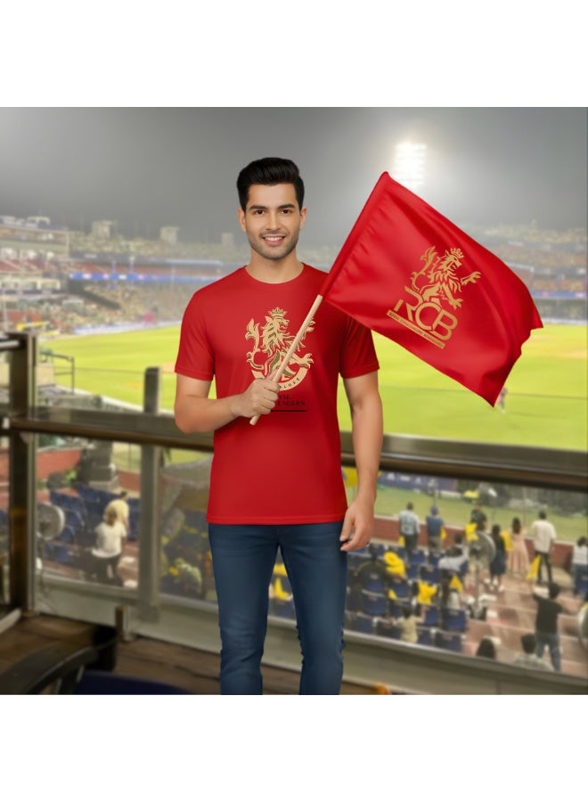 Bangalore Cricket Fans Adult Round Neck Dryfit Tshirt For Men - Image 5