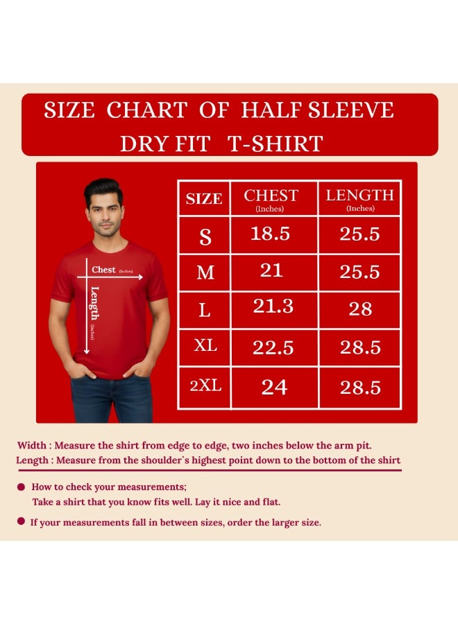 Bangalore Cricket Fans Adult Round Neck Dryfit Tshirt For Men - Image 2