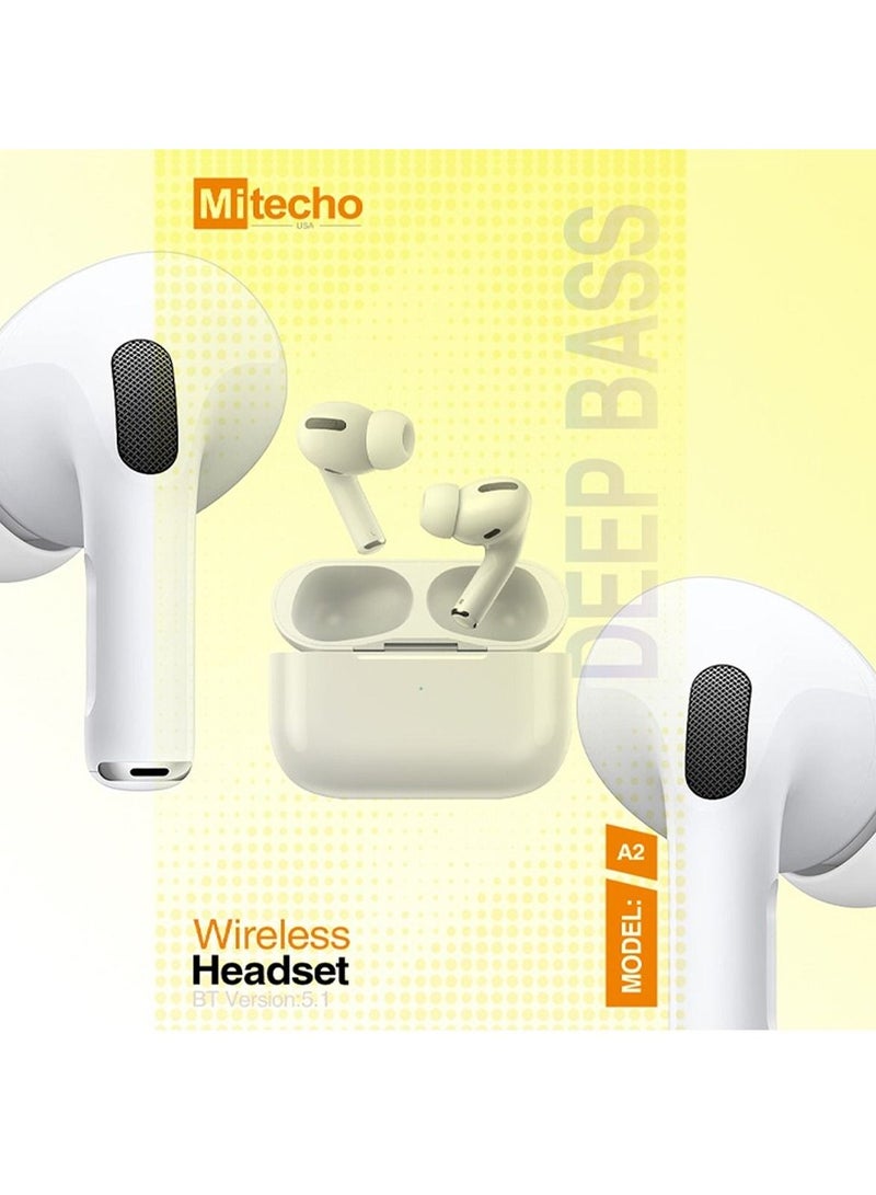 Mi Techo Apple iPhone 15 Pro full coverage tempered glass screen guard and deep bass wireless bluetooth earphone combo - Image 3