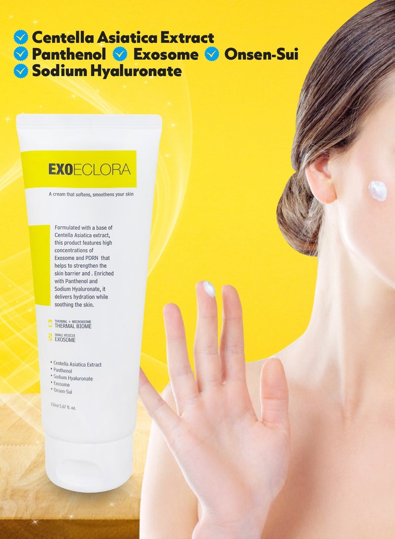 EXOECLORA Korean Exosome Cream with Centella Asiatica, 150ml – Anti-Aging & Skin Regeneration - Hydrating & Soothing Total Care Cream for All Types of Skin - Image 2