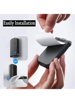 erorex Sticky Headset Hanger Headphone Stand Adhesive Headphone Holder Hook Mount Headset Stand Holder Clip Under Desk Earphone Clamp For Airpods Max Hyperx Sony Sennheiser Black.  - Image 5