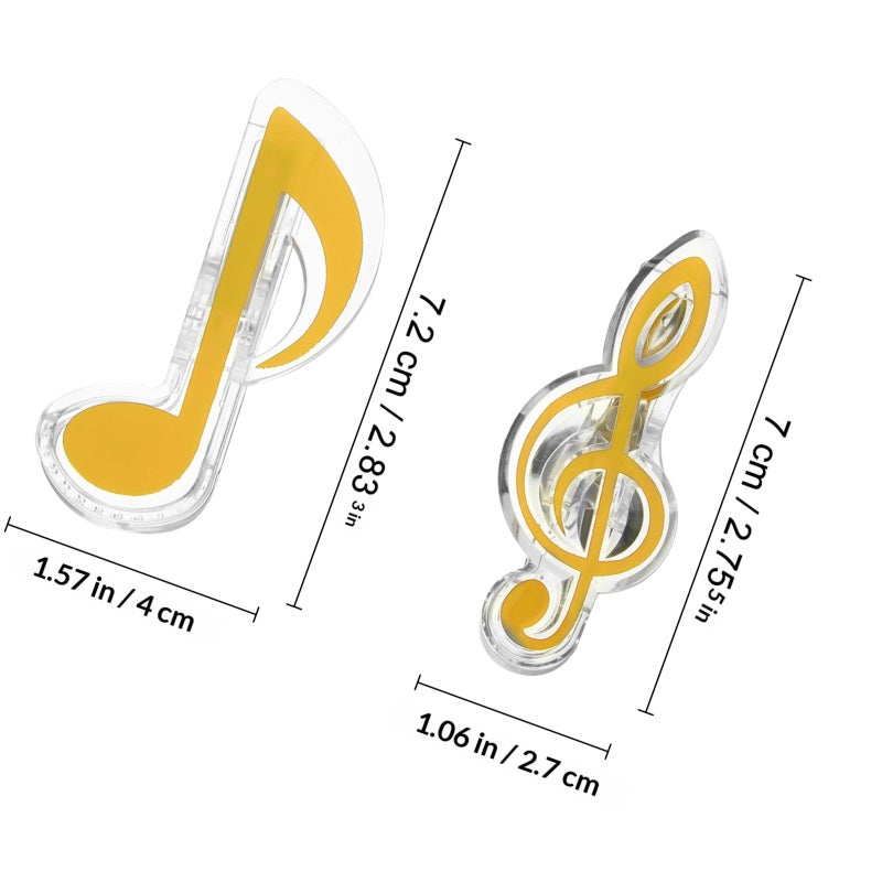 20pcs Music Book Clip Music Not Shape Bookmark Music Book Page Holder Clamp - Image 2