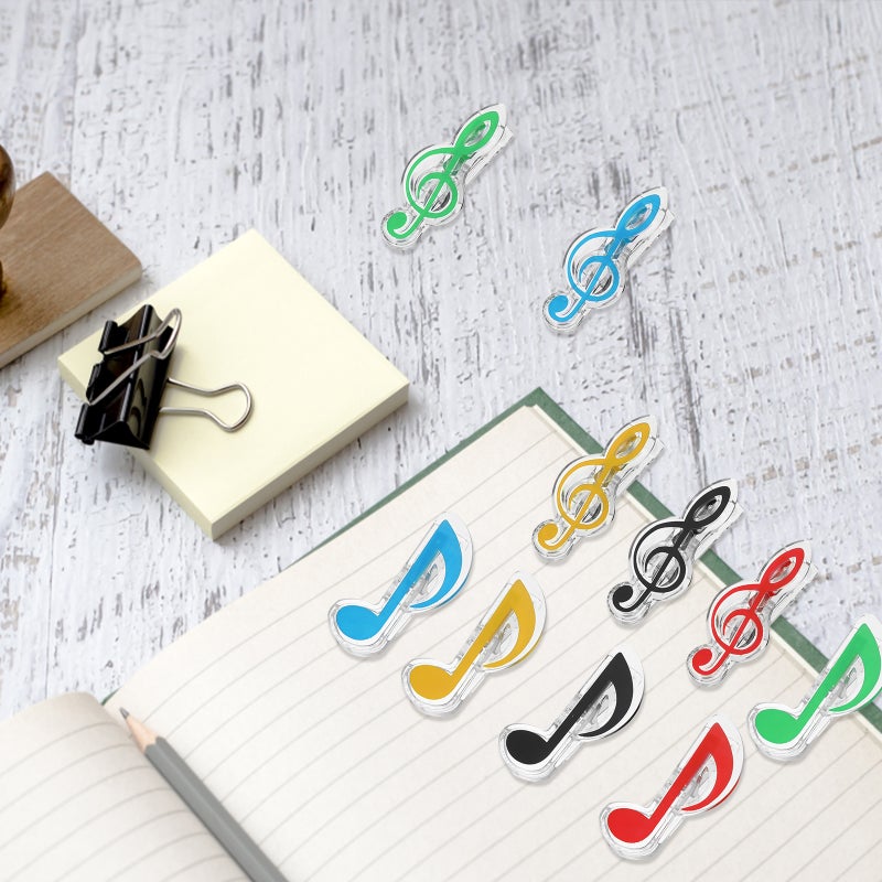 20pcs Music Book Clip Music Not Shape Bookmark Music Book Page Holder Clamp - Image 3