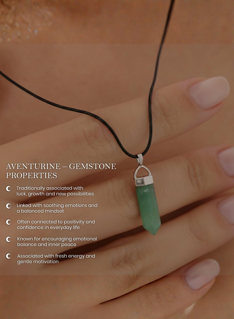 British Fossils Crystal Energy Aventurine Pendant - Image 4