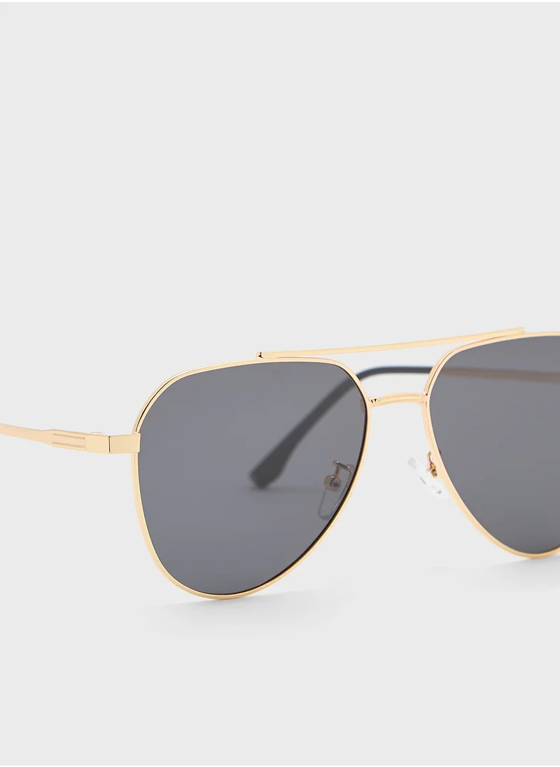 Robert Wood Polarized Lens Classic Aviator Sunglasses
