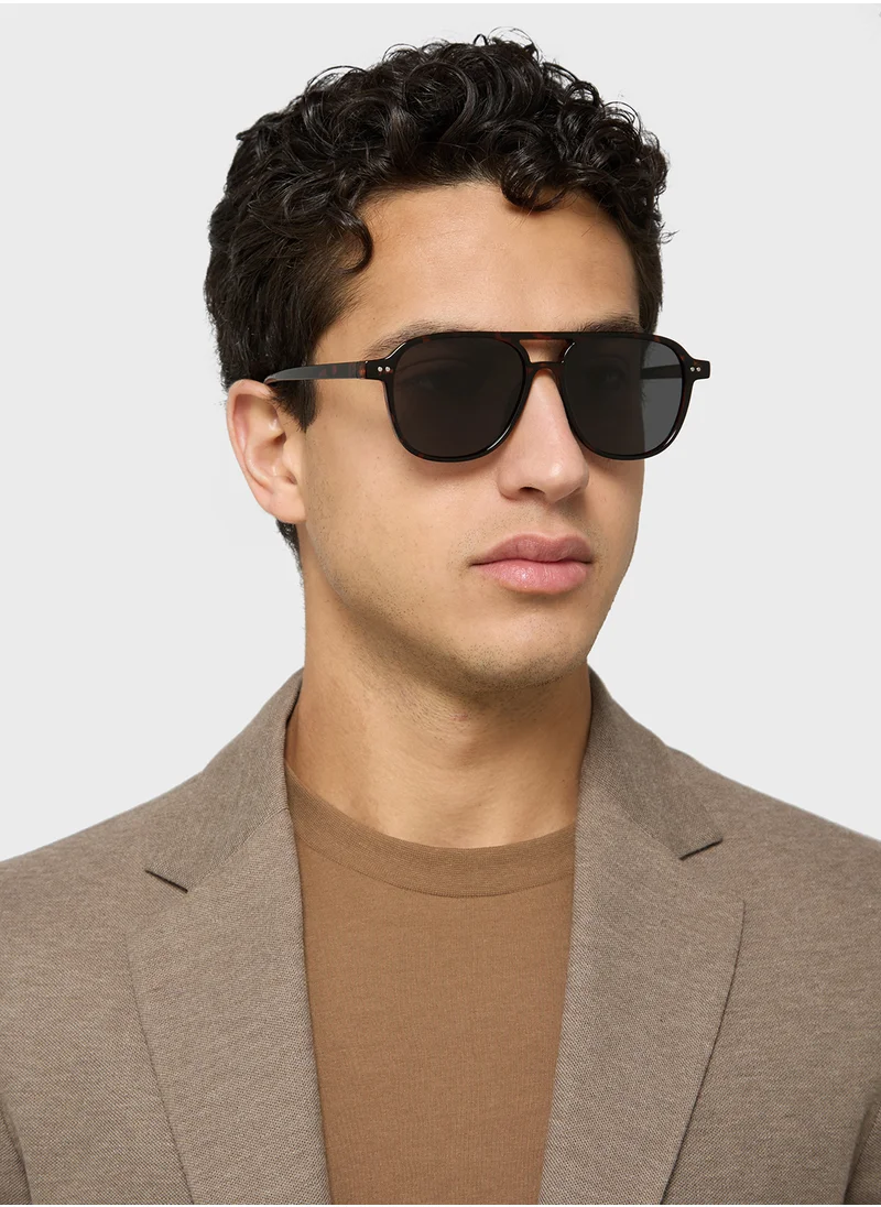 Robert Wood Polarized Lens Classic Aviator Sunglasses