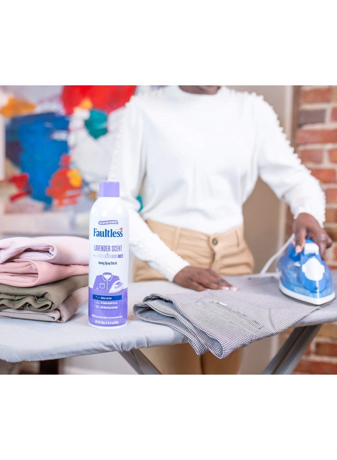 Faultless Laundry Starch Spray, Faultless Lavender Spray Starch 20 oz Cans for a Smooth Iron Glide on Clothes & Fabric Even Spray, Easy Iron Glide, No Reside (Pack of 4) - Image 3