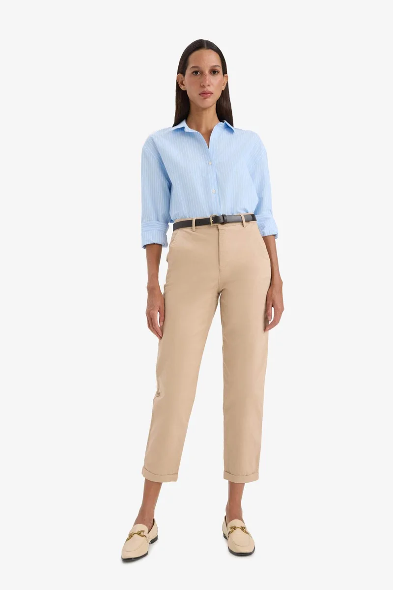 ديفاكتو Carrot Fit With Pockets Satin Trousers