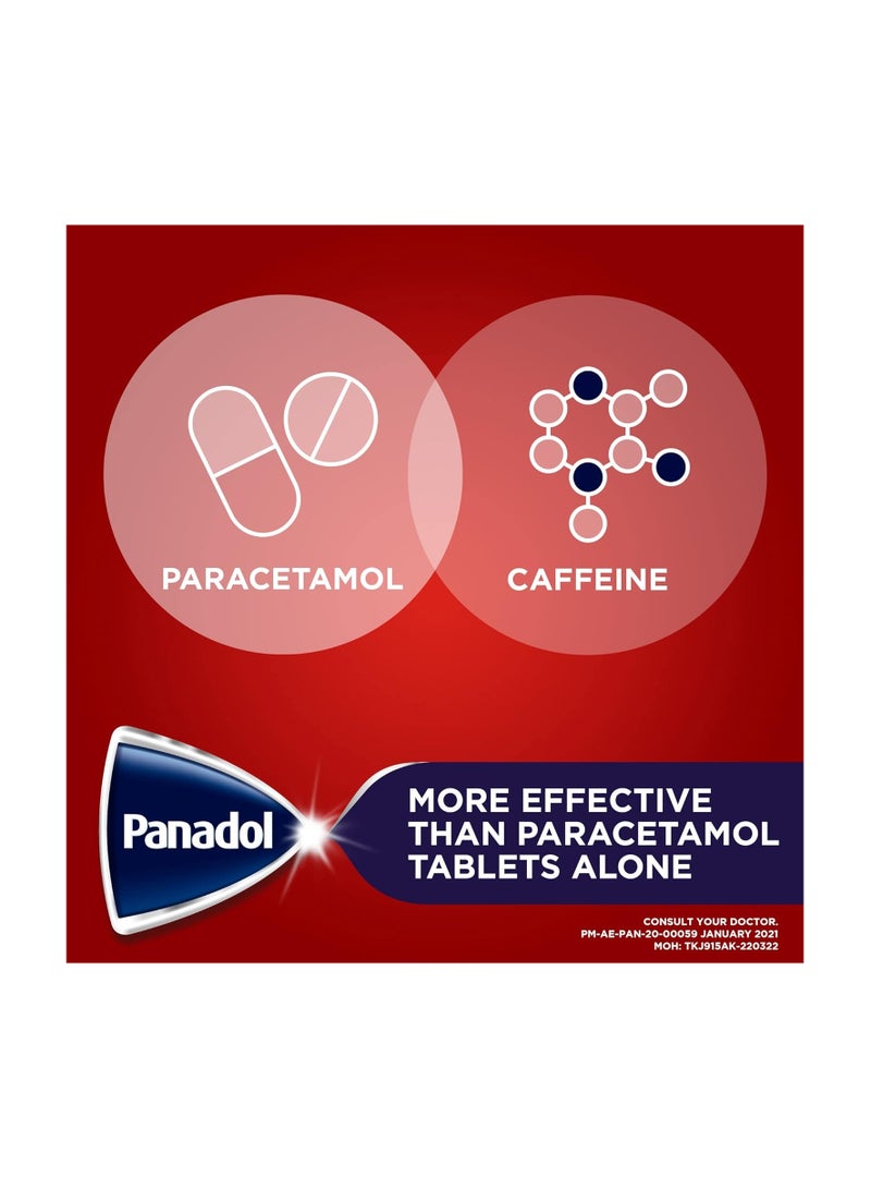 Panadol Extra Effective for Pain Relief with Optizorb 72 Tablets - Image 2