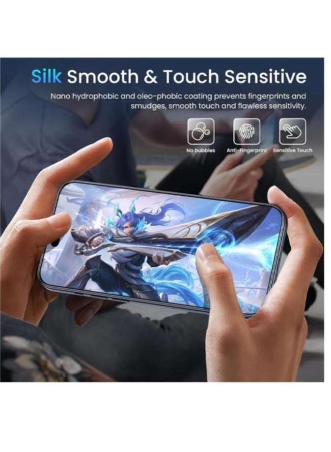 Raxoom Pack Of 3 Screen Protector Designed For iPhone 15 Pro Max Anti-Scratch Tempered Glass Clear HD Edge to Edge Full Coverage Friendly Film Screen Protector For Apple iPhone 15 Pro Max - Image 3