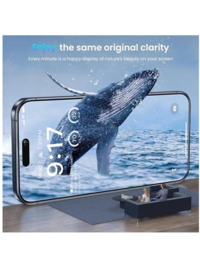 Raxoom Pack Of 3 Screen Protector Designed For iPhone 15 Pro Max Anti-Scratch Tempered Glass Clear HD Edge to Edge Full Coverage Friendly Film Screen Protector For Apple iPhone 15 Pro Max - Image 5