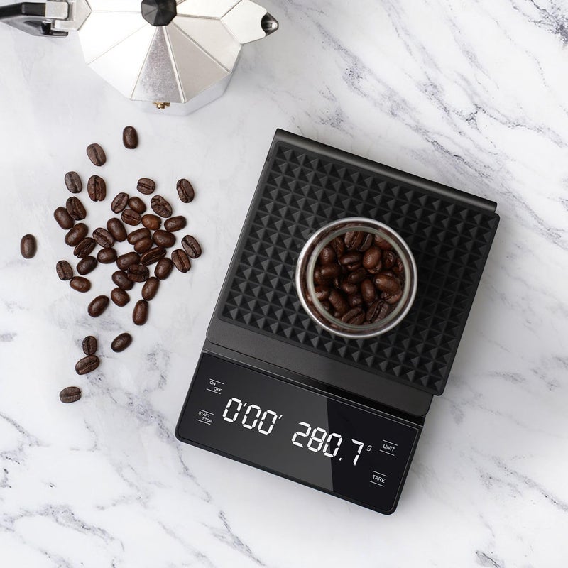 Evolt Digital Coffee Scale with Timer, 0.1 g to 3 kg Precision, for Coffee Brewing and Baking - Image 4