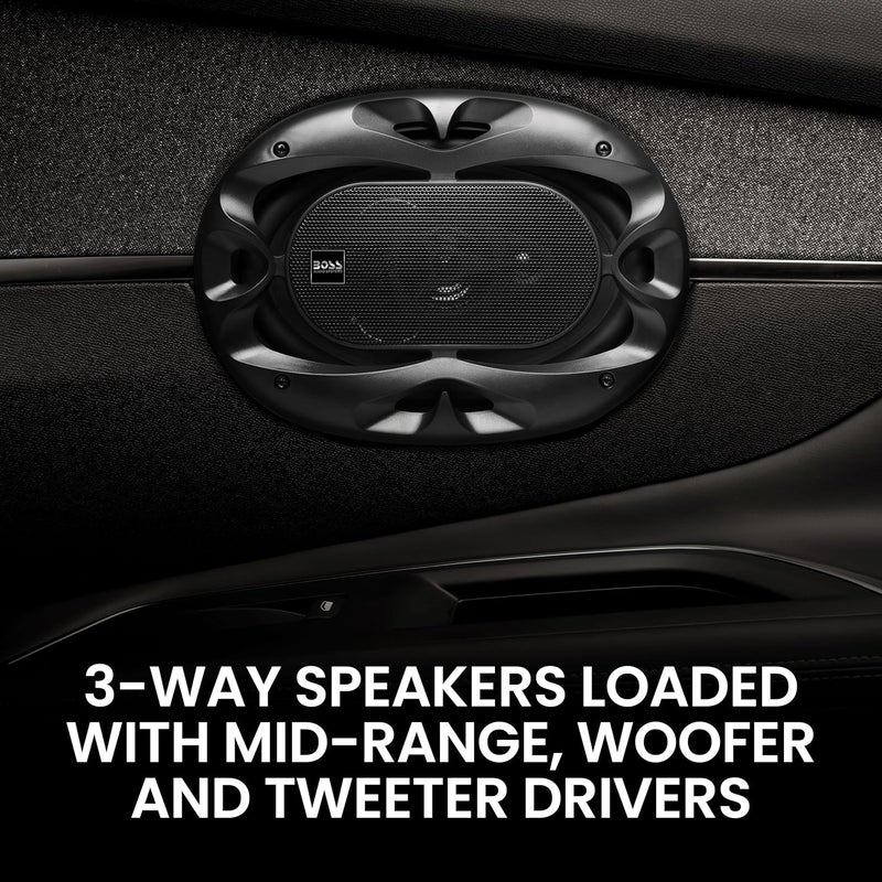 BOSS AUDIO SYSTEMS بوس أنظمة الصوت CH6930B سلسلة الفوضى مكبرات صوت أبواب السيارة 6 × 9 بوصة - 400 واط كحد أقصى، 3 طرق، صوت كامل النطاق، تويتر، متكامل، تباع في أزواج - Image 4