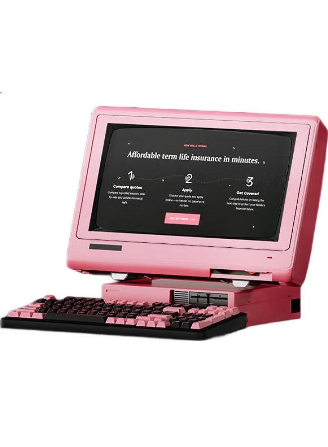 AUSDOM Asdun 98Pro Custom Mechanical Keyboard, Three-Mode Wired/Bluetooth/Wireless, For E-Sports Gaming, Office, Home Use, Full Hot-Swappable, Gasket Structure, With Pink Daisy Mahjong Sound Switch - Image 1