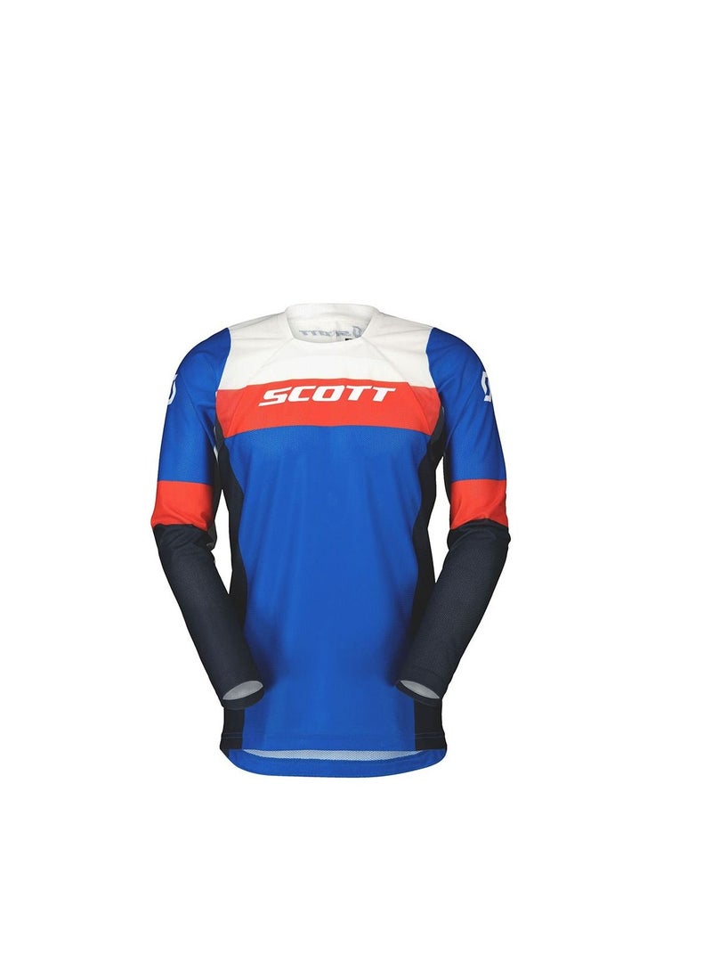 Scott 450 Angled Light 2023 Motocross Jersey Light blue/Red - Image 1