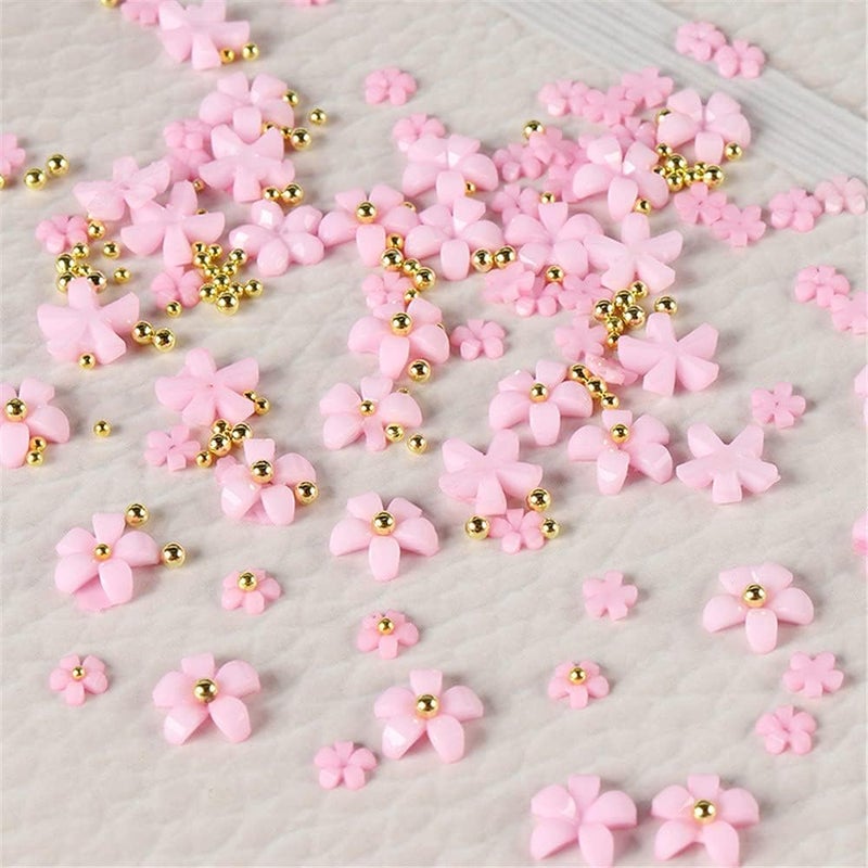 Dornail Acrylic Flower Nail Charms Gold Silver Pearl 3D Caviar Beads Nail Art Rhinestones Nails Accessories DIY Nail Art Nail Design Nail Art Decoration Set - Image 5