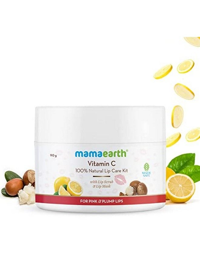 Mamaearth - Vitamin C 100% Natural Lip Care Kit With Lip Scrub & Lip Mask For Pink And Plump Lips 90 G - Image 1