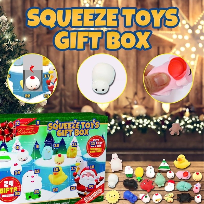 klarako 24 Pack Christmas Toys Mini Pinch Decompression Suitable For Children,Gifts, Advent Calendar 2023 Christmas Calendar, Christmas Party Decoration, Christmas Countdown Calendar - Image 3