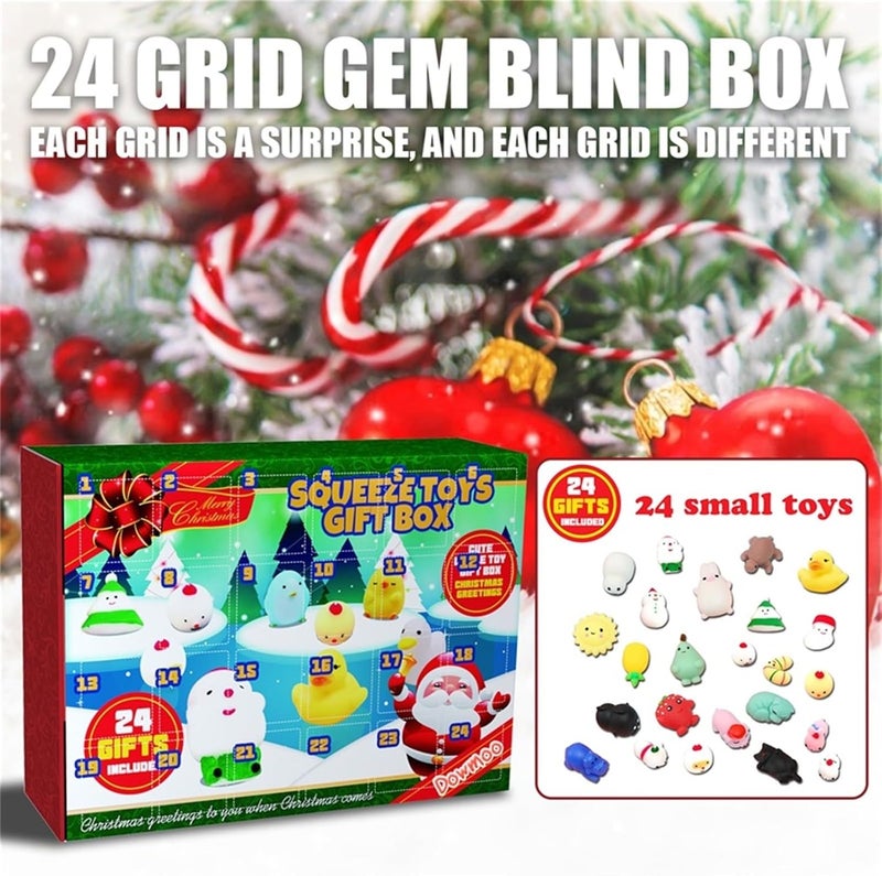 klarako 24 Pack Christmas Toys Mini Pinch Decompression Suitable For Children,Gifts, Advent Calendar 2023 Christmas Calendar, Christmas Party Decoration, Christmas Countdown Calendar - Image 2