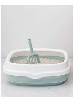 Generic Oversized cat litter box with blue scoop 47x39x13cm  - Image 2