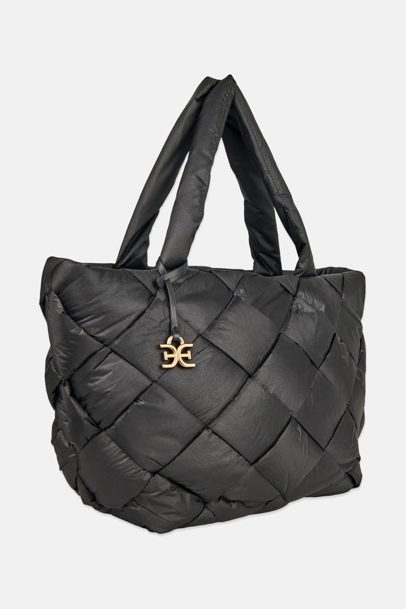 Sam Edelman Women Brand Logo Tote Bag, Black - Image 3