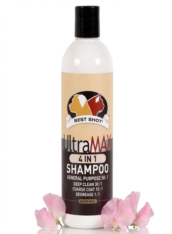 Best Shot UltraMAX Pro 4-in-1 Shampoo, Versatile Pet Shampoo, Ideal Pet Grooming Supplies, Ready to Use, Sweet Pea Essence, 17 Oz. - Image 1
