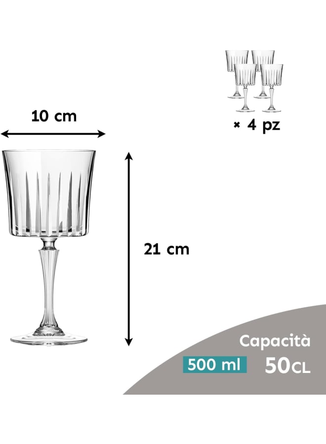 Rcr Set Of 4 Timeless Cocktail Glasses, 100% Made In Italy, Capacity 50 Cl - Image 2