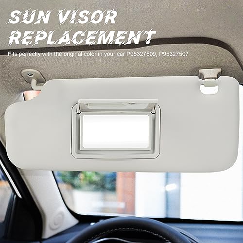 ILONPA بديل مظلة الشمس الرمادية للسائق اليسار + الراكب اليمين متوافق مع 2012 2013 2014 2015 2016 شيفروليه شيفي سونيك، 2013 2014 2015 2016 شيفروليه سبارك استبدال P95327509، P95327507 - Image 3