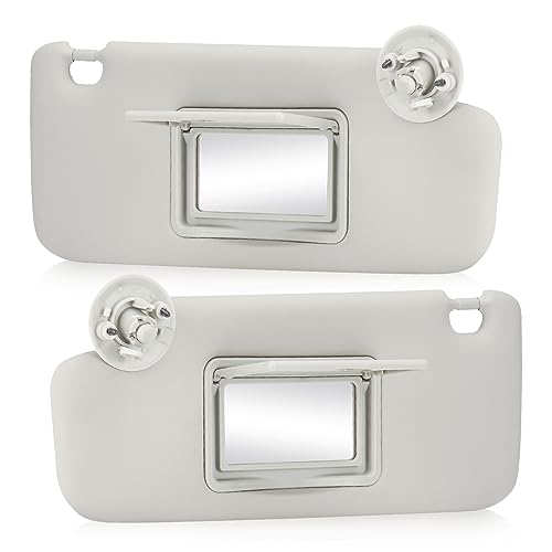 ILONPA بديل مظلة الشمس الرمادية للسائق اليسار + الراكب اليمين متوافق مع 2012 2013 2014 2015 2016 شيفروليه شيفي سونيك، 2013 2014 2015 2016 شيفروليه سبارك استبدال P95327509، P95327507 - Image 1