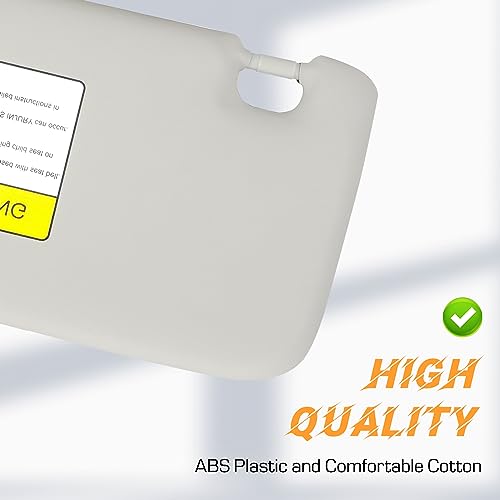 ILONPA بديل مظلة الشمس الرمادية للسائق اليسار + الراكب اليمين متوافق مع 2012 2013 2014 2015 2016 شيفروليه شيفي سونيك، 2013 2014 2015 2016 شيفروليه سبارك استبدال P95327509، P95327507 - Image 5