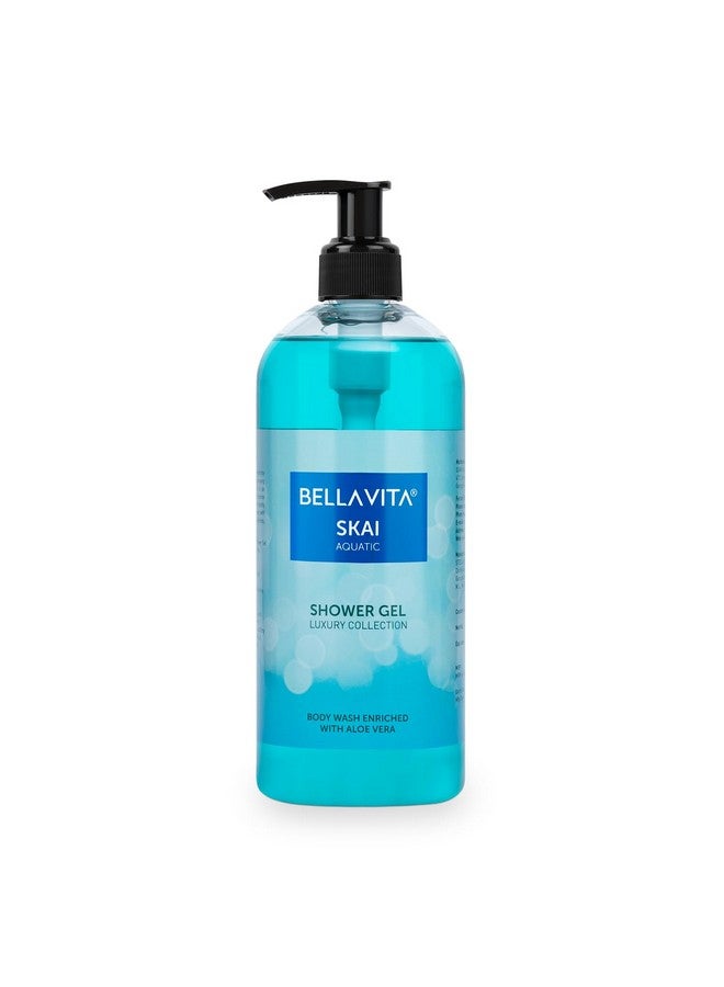 Bella Vita Luxury Skai Aquatic Unisex Body Wash Refreshing Shower Gel For Deep Cleansing, Hydrating & Moisturising Skin With Aloe Vera 500 Ml - Image 1
