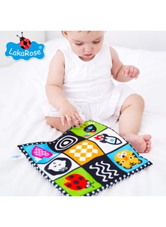 Generic Baby Jiugongge Newspaper Cloth Book Early Education Ring Paper Can't Tear Cloth Book 0-3 Years Old BB Toy Ring Paper Cloth Book-Color:Color Vision: Farm Animals + Fruit  - Image 2