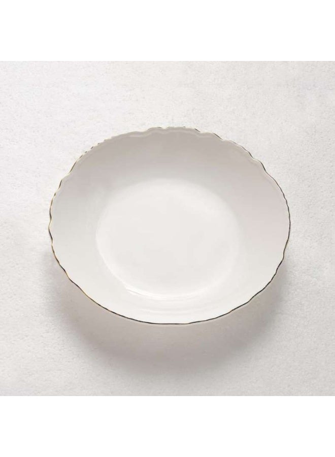 Pan Home طبق شوربة بورسلين أمارى بشكل قوقعى - أبيض - Image 4