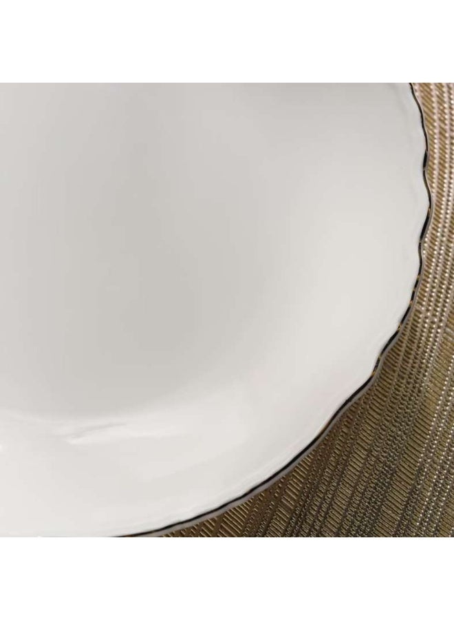 Pan Home طبق شوربة بورسلين أمارى بشكل قوقعى - أبيض - Image 2