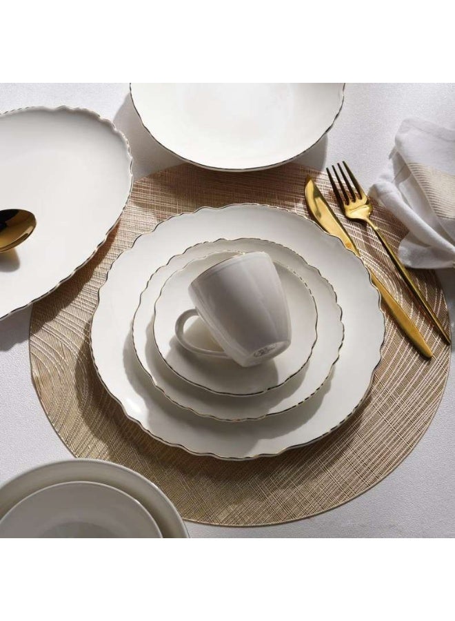 Pan Home طبق شوربة بورسلين أمارى بشكل قوقعى - أبيض - Image 3