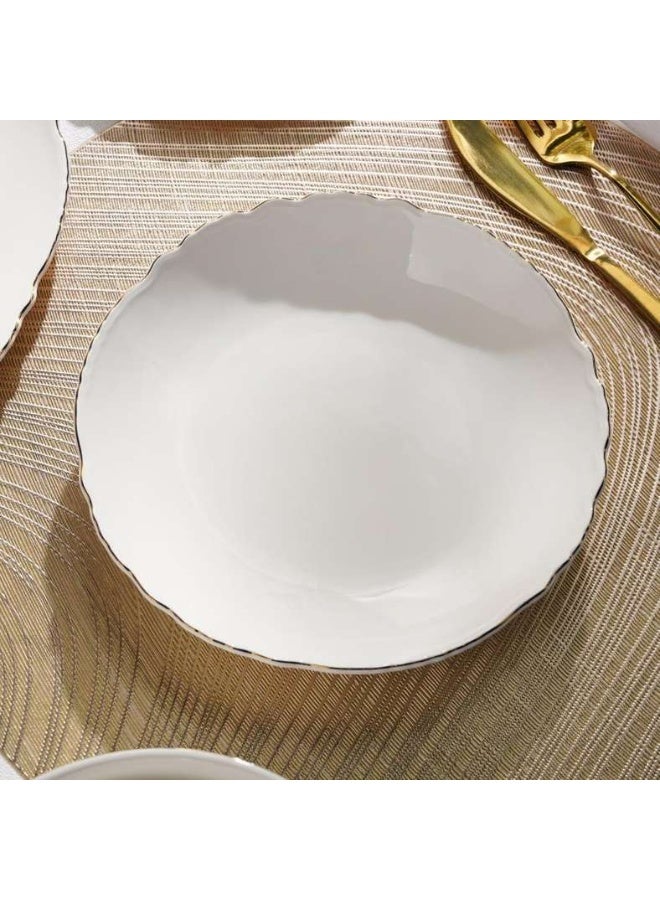 Pan Home طبق شوربة بورسلين أمارى بشكل قوقعى - أبيض - Image 1