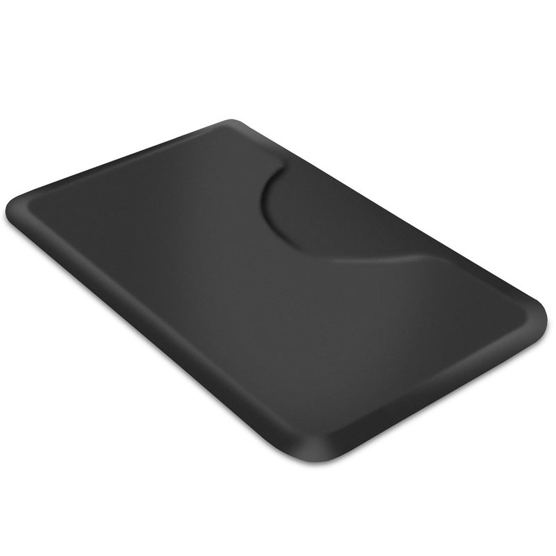 Saloniture 3 ft. x 5 ft. Salon & Barber Shop Chair Anti-Fatigue Floor Mat - Black Rectangle - 1/2 in. Thick - Image 2