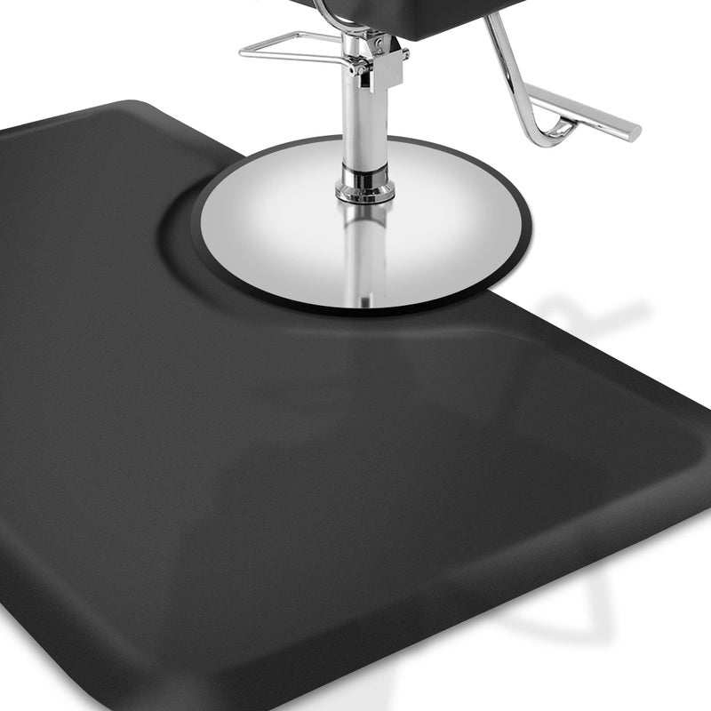 Saloniture 3 ft. x 5 ft. Salon & Barber Shop Chair Anti-Fatigue Floor Mat - Black Rectangle - 1/2 in. Thick - Image 3