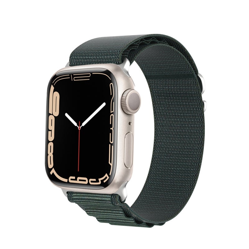 CHOiCE For Watch SE 2023 44mm DUX DUCIS GS Series Nylon Loop Watch Band(Green) - Image 1