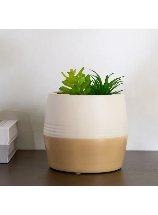 Home Box Vesus Dolomite Plant Pot - 14x14x12.3 cm