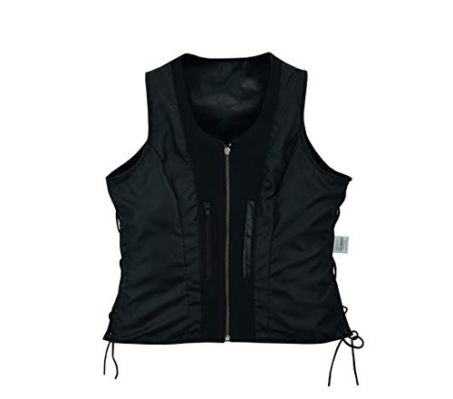 Leatherick Women Top Grain Genuine Buffalo Black Ladies Leather Vests for Motorcycle Bikers (as1, alpha, x_l, regular, regular, Black (Plain), XL) - Image 4