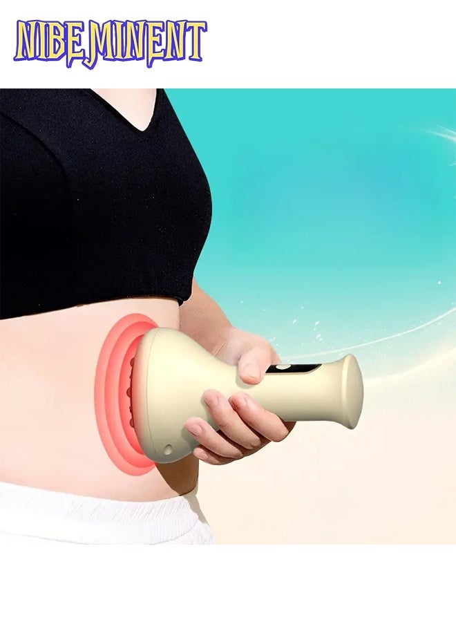 NIBEMINENT Portable Adjustable Intensity Cupping Massager, 9 Levels of Intensity, Full Body Cupping Tool, 1200mA with Hot Compress Function, Suitable for Home Use and As A Gift, Portable Rechargeable Cupping Device with 8 Steel Balls - Image 2