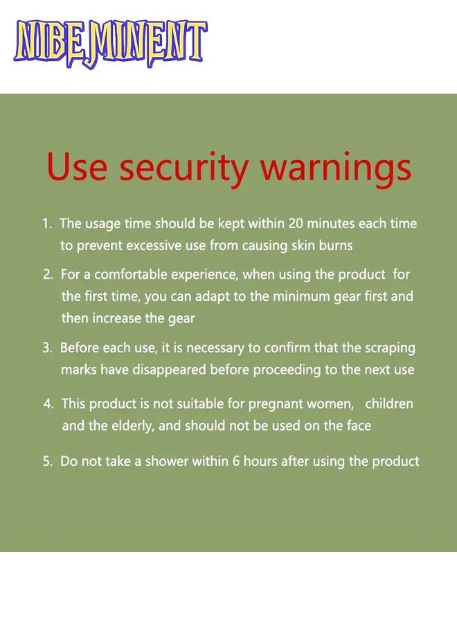 NIBEMINENT Portable Adjustable Intensity Cupping Massager, 9 Levels of Intensity, Full Body Cupping Tool, 1200mA with Hot Compress Function, Suitable for Home Use and As A Gift, Portable Rechargeable Cupping Device with 8 Steel Balls - Image 5