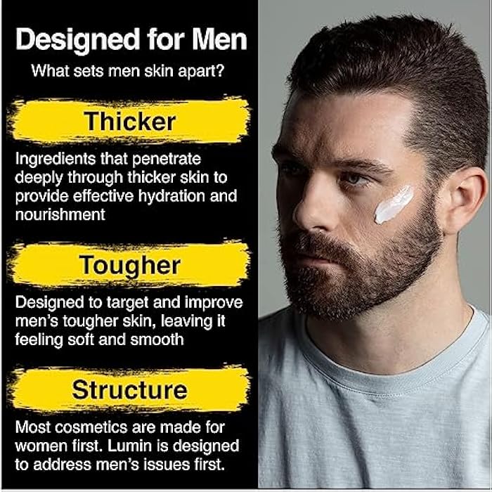 Lumin - Complete Set Men's skincare Routine includes: Charcoal Face Wash, Charcoal Scrub, Face Moisturizer, Wrinkle Serum, Recovery Oil & Dark Circle Defense Balm - Image 4
