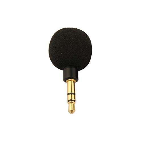 Futheda 3.5mm Mini 3-Pole Stereo Omnidirectional Mic Portable Microphone Compatible with Mobile Phone Pad PC Laptop Studio Video Recording Noise Cancelling Small Mic Plug and Play - Image 2