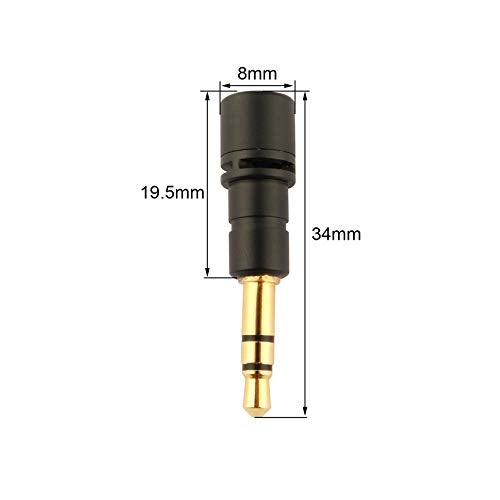 Futheda 3.5mm Mini 3-Pole Stereo Omnidirectional Mic Portable Microphone Compatible with Mobile Phone Pad PC Laptop Studio Video Recording Noise Cancelling Small Mic Plug and Play - Image 4