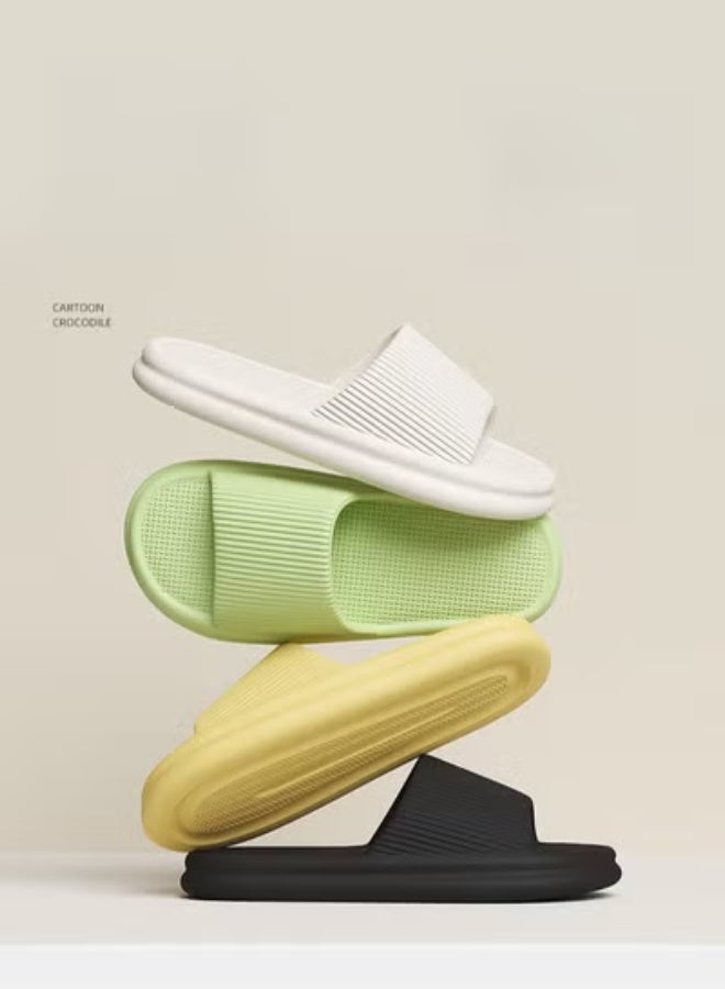 RedMapleTEK Anti-slip Home Bathroom Slippers for Men and Women Green - Image 2
