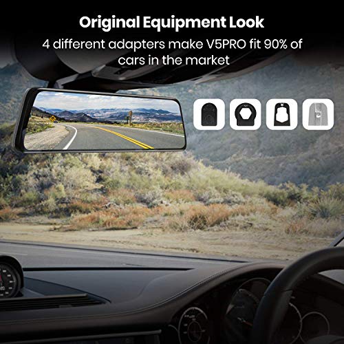 AUTO-VOX V5PRO 1080P 9.35'' OEM Rear View Mirror Camera, Full Laminated Ultrathin Touch Screen Mirror Dash Cam Front and Rear with No Glare, Super Night Vision Car Backup Camera Mirror - Image 4