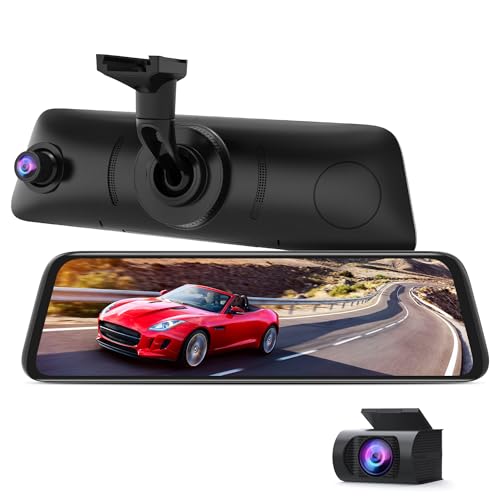 AUTO-VOX V5PRO 1080P 9.35'' OEM Rear View Mirror Camera, Full Laminated Ultrathin Touch Screen Mirror Dash Cam Front and Rear with No Glare, Super Night Vision Car Backup Camera Mirror - Image 1